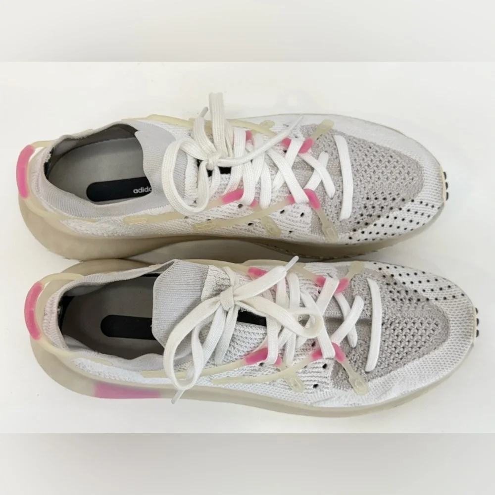 ADIDAS Men's White and pink 4D FUSIO CLOUD running sneakers size 9.5 - Picture 12 of 13